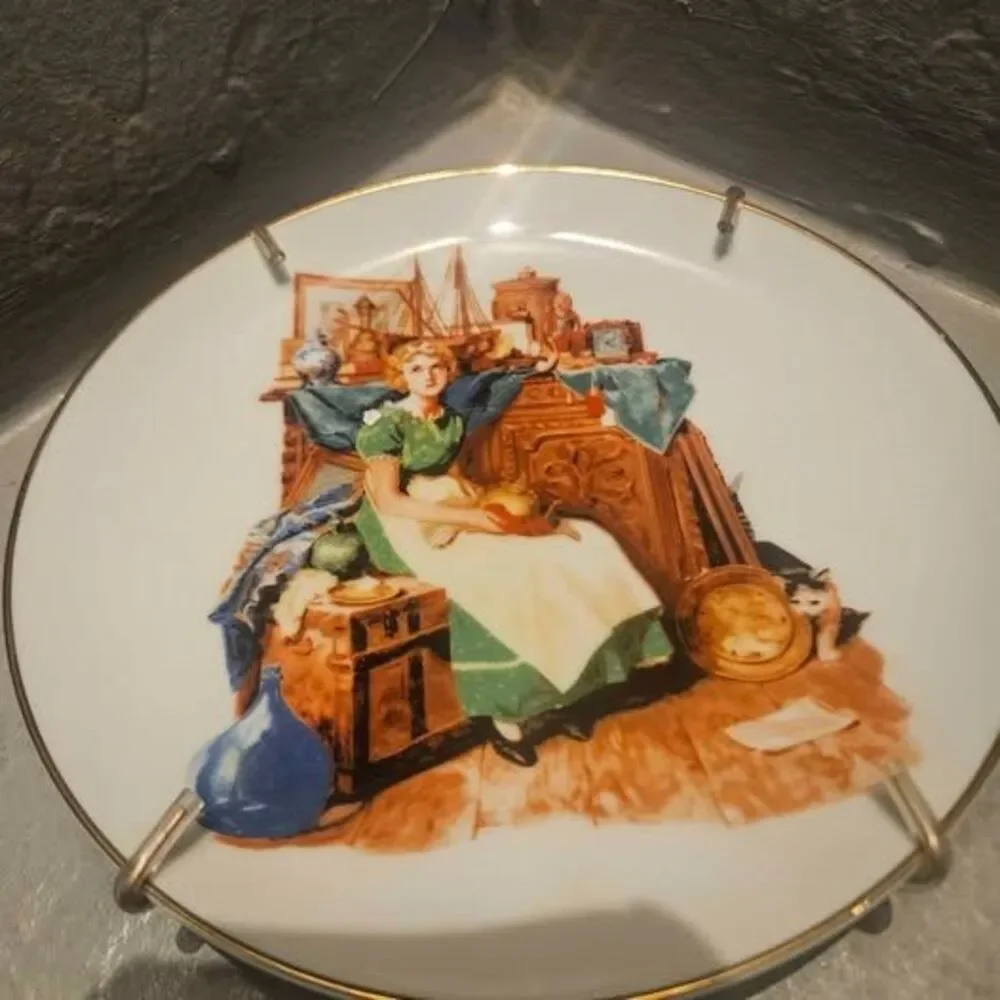 Norman Rockwell Dreams In The Antique Shop Collector Plate